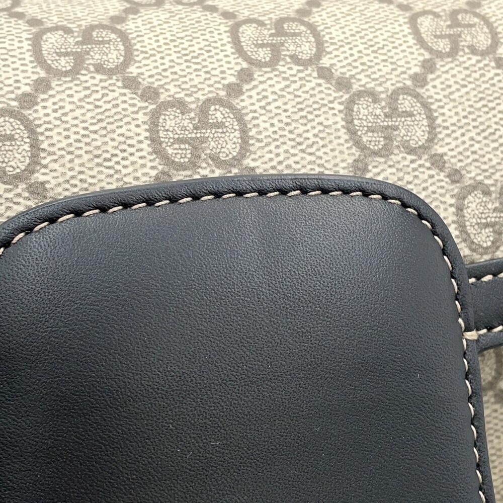Gucci Soft Bag GG Shoulder Supreme Black Horsebit - Picture 6 of 12
